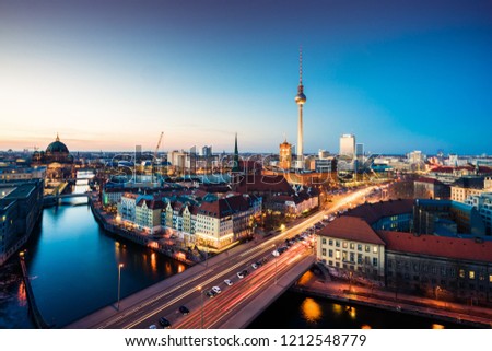 Similar – Image, Stock Photo Berlin Alexanderplatz, germany, Kreuzberg Oberbaumbridge