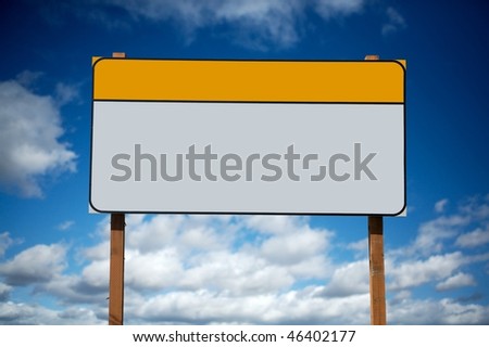 Clank construction sign against cloudy sky