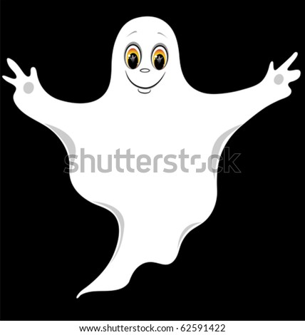 The Good Ghost. Cartoon Vector Illustration. - 62591422 : Shutterstock