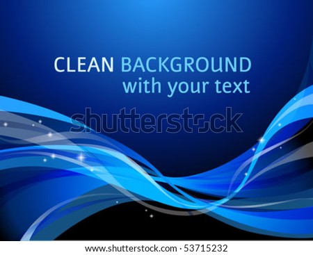 Dark blue abstract horizontal background with curve elements and a space for a text