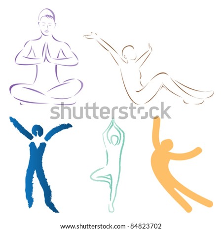 Human Abstract Figures Stock Vector Illustration 84823702 : Shutterstock