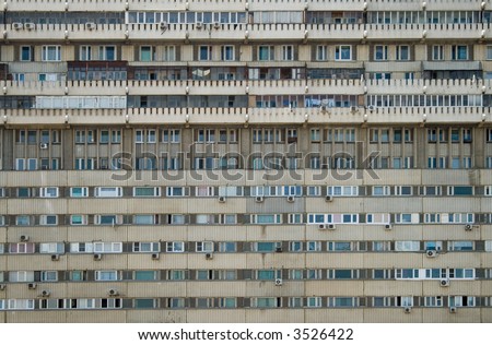 typical city block of flats