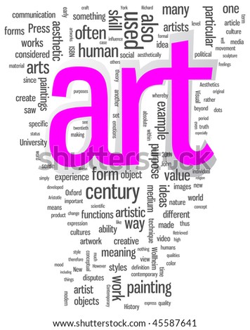 Art Word Cloud Illustration. Graphic Tag Collection - 45587641 ...