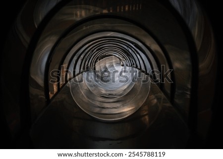 Similar – Image, Stock Photo Light play in tunnel vision