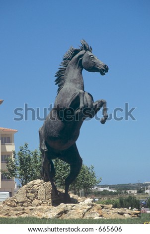 prancing horse statue