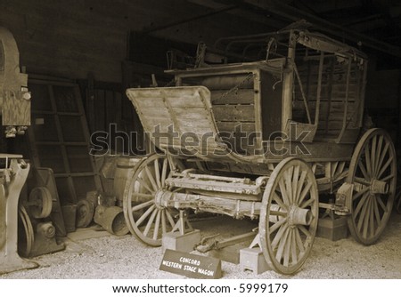 Old Concord western stage coach at Scotty\'s Castle in Death Valley National Park from the 1800\'s.