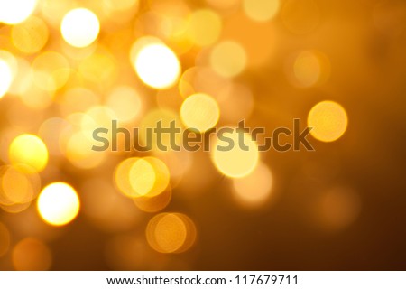 Gold christmas lights background