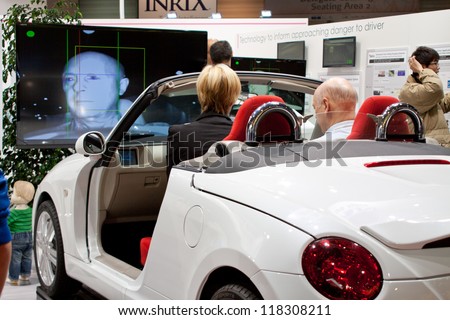 VIENNA - OCTOBER 26:  Driving simulator at the 19th Intelligent Transport Systems World Congress on October 26, 2012 in Vienna, Austria
