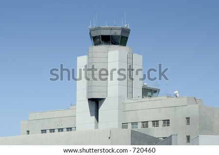 The air-traffic control tower at San Francisco international airport.