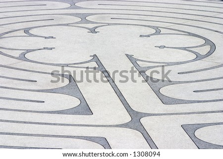 The mazelike labyrinth with its roots in Greek mythology.