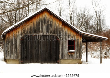 Old Barn or Shed in the Winter