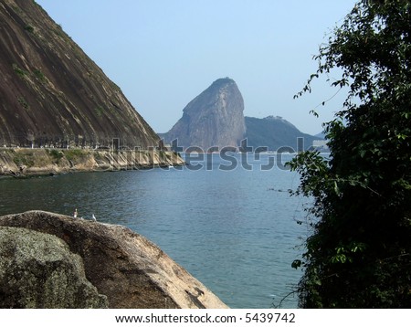 View of Sugar Loaf Mountain from Niterói, Brazil, one of Rio de Janeiro city landmarks