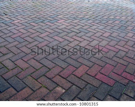 Herringbone pattern pavement making a great background