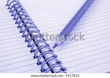 Note pad on a white background