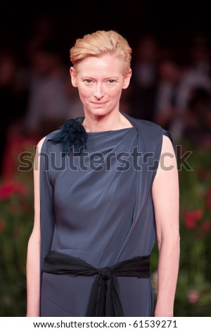 VENICE, ITALY - SEPTEMBER 8: actress Tilda Swinton on red carpet for movie premiere of \