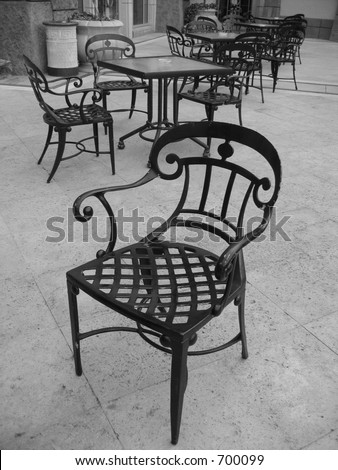 Outdoor Restaurant Chairs - Atlantis resort, Bahamas