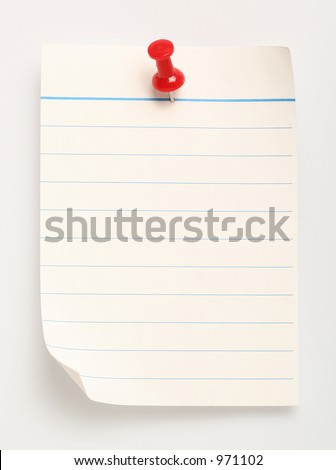 line paper with nail