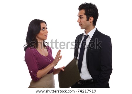 Business Team Male And Female White Collar Workers Stock Photo 74217919 ...