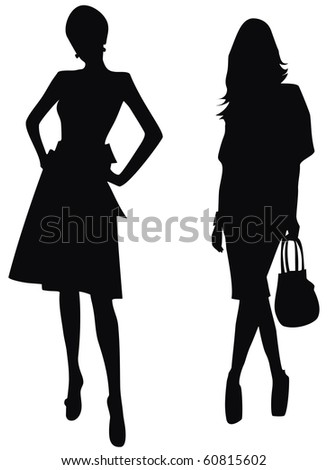 Silhouette Of Women Stock Vector Illustration 60815602 : Shutterstock