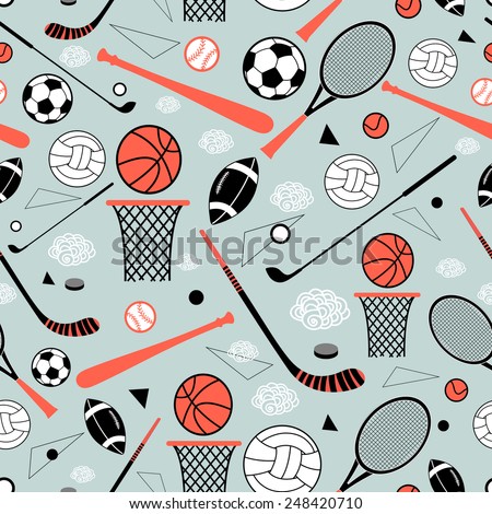 color graphic pattern sporting goods on a blue background