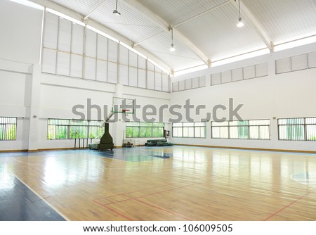 basketball court,  school gym indoor.