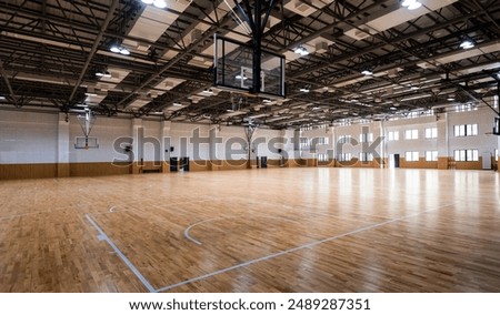 Similar – Image, Stock Photo Basketball court and the yellow lines