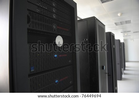 Black servers and hardwares in an internet data center