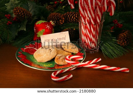 Cookies set out for Santa Claus