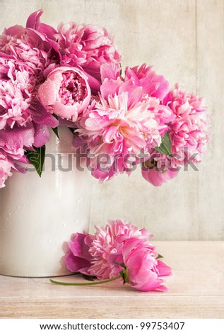 Image, Stock Photo Petals of a peony, queen of the day…