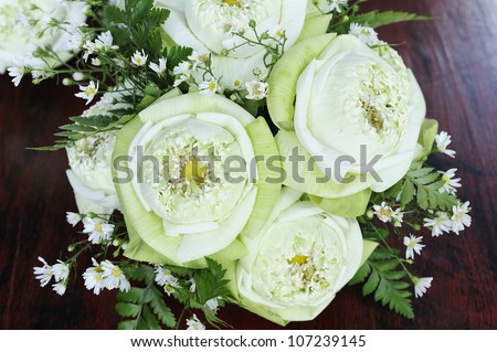 beautiful  decoration  flower - thai lotus - flowers for wedding