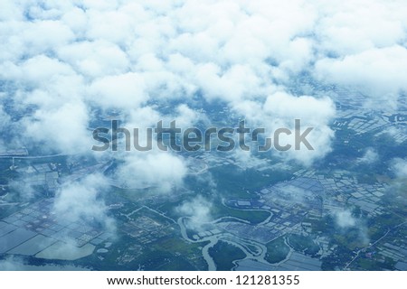 cloud - cloudy - clouds -  sky - sky cloud - cloud - land - top view