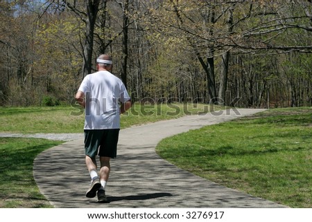 man running on path