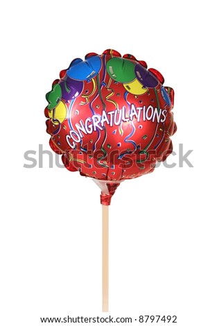 colorful balloon with word congratulations