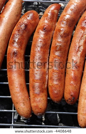 Barbecue, sausages, ham sausages, grill, garden
