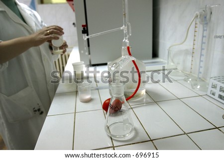 laboratory technician  testing dairy products