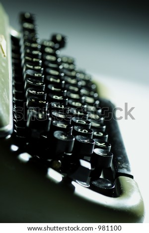 closeup of old typewriter