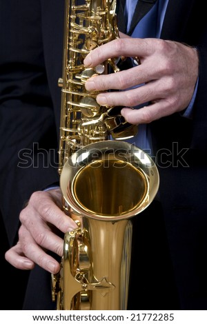 jazz musician playing saxophone