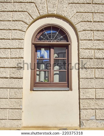 vintage home arched window, Munchen, Germany