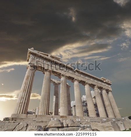 Acropolis of Athens Greece, Parthenon ancient temple