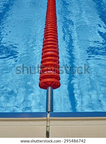 swimming pool lane, blue background