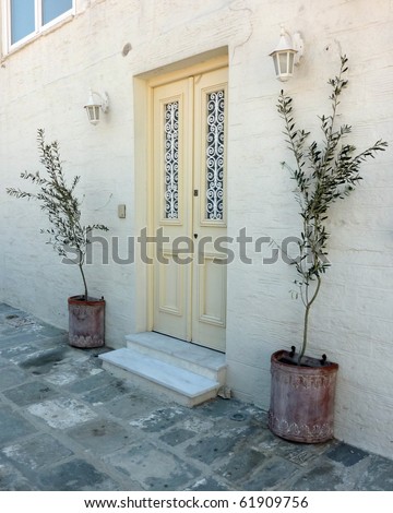 elegant house door in Greece