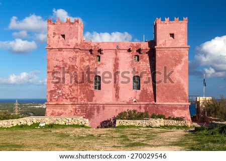 Saint Agatha\'s Tower also known as The Red tower. It was one of the defensive battlements of Malta.
