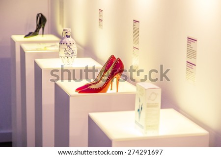 ZAGREB, CROATIA - 12 MARCH 2015: Museum items inside the Museum of Broken Relationships in Zagreb.