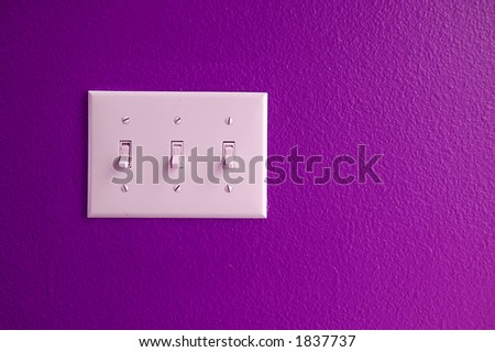 Light switch on purple
