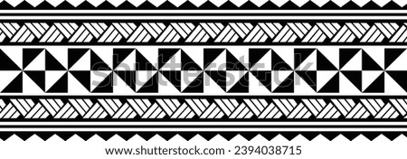 Polynesian tattoo tribal band vector pattern designs.