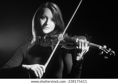 Violin player violinist Music instrument of orchestra Playing violin classical musician