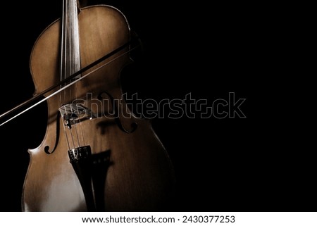 Similar – Image, Stock Photo Close up cello Cello