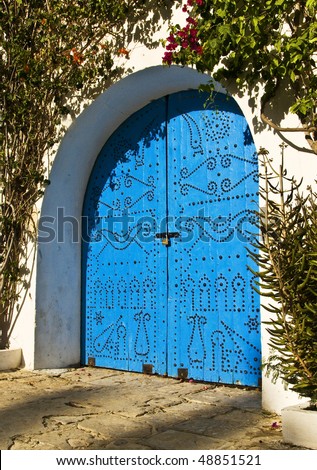 Typical door in Tunisia (North Africa)