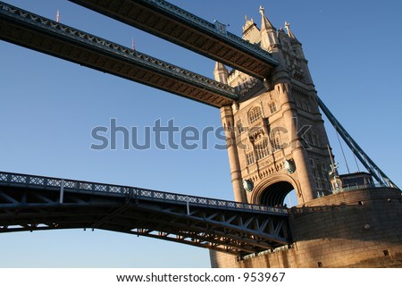 Unusual Angle Shot of Tower Bridge
