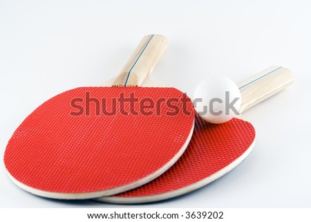 Table-tennis bats and ball